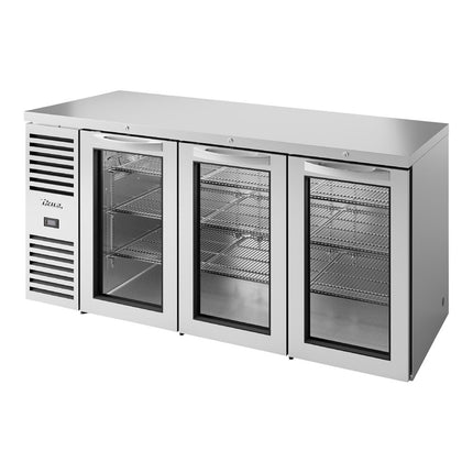 Tủ mát back bar cửa kính inox True TBR72-RISZ1-L-S-GGG-1 183 cm có đèn LED