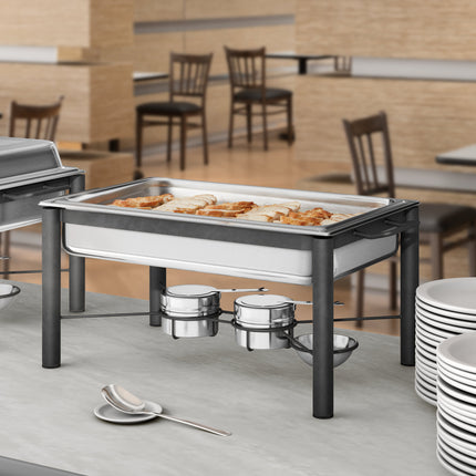 Bộ nồi hâm buffet gang rèn trụ Acopa 7,6 lít full-size nắp và tay cầm thép không gỉ