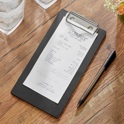 Kẹp thực đơn / bìa hóa đơn Choice màu gỗ đen có kẹp 10 x 20 cm