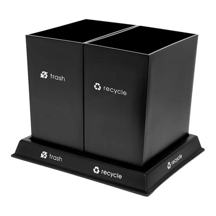 Thùng rác và tái chế CSL reCollect2 RC2-BLK-4.0 21 lít đen, có logo và đế