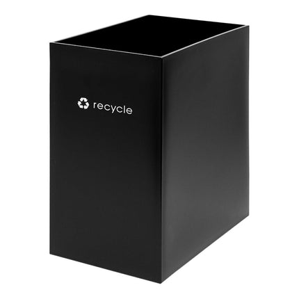 Thùng tái chế đen có logo CSL reCollect2 BNBK-10-WH 10,4 lít