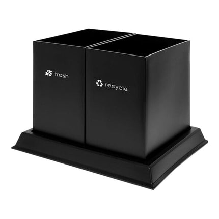 Thùng rác và tái chế CSL reCollect2 RC2-BLK-8.0 20,8 lít đen kèm logo và đế