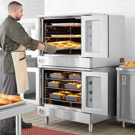 Lò đối lưu gas LPG hai tầng cỡ full Cooking Performance Group FGC-20-DDLK khoang sâu có chân - 120.000 BTU
