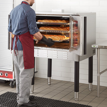 Lò đối lưu gas tự nhiên Cooking Performance Group FGC-100-N một tầng nguyên cỡ độ sâu tiêu chuẩn kèm chân - 54.000 BTU