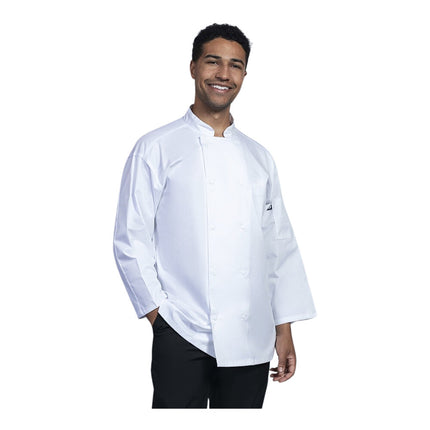 Áo bếp tay lửng unisex Uncommon Chef Treviso màu trắng lưng lưới trắng tùy chỉnh 0719 - 2XL