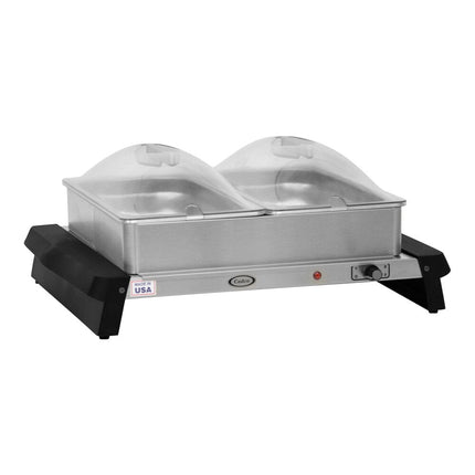 Nồi hâm buffet điện đôi Cadco WTBS-23P nắp trong - 120V