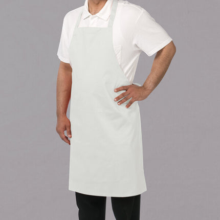 Tạp dề yếm dài vải poly-cotton có thể tùy chỉnh Chef Revival trắng