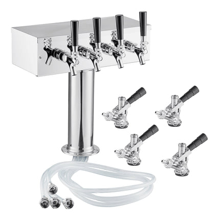 Thiết bị vòi bia Avantco 178TOWER4KIT "D" System Beer Keg Coupler và 4-Tap Beer Tower với 7,6 cm Column