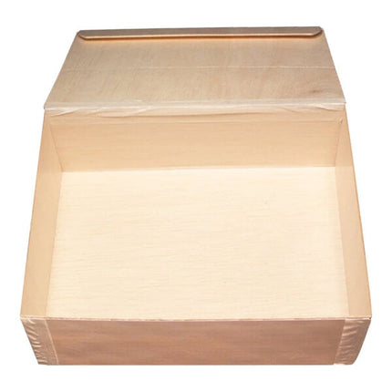 Hộp phục vụ gỗ balsa gập gọn VerTerra 28 x 20 x 5 cm nắp liền - Thùng 100 cái