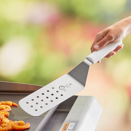 Xẻng lật đục lỗ Mercer Culinary Millennia M18710WH, tay cầm trắng 20 x 8 cm