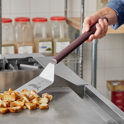 Xẻng lật cạnh bo tròn đặc chịu nhiệt cao Mercer Culinary Hell's Handle M18330, tay cầm dài 25 cm, lưỡi 20 x 8 cm