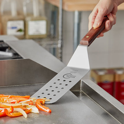 Xẻng lật đục lỗ Mercer Culinary Praxis M18410, tay cầm gỗ hồng mộc 20 x 8 cm