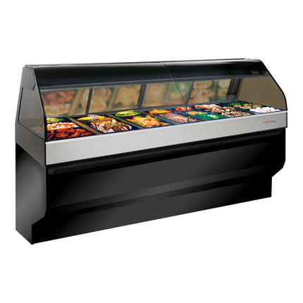 Tủ giữ nóng trưng bày Alto-Shaam ED3SYS-96 màu đen chân cố định 244 cm - 208V
