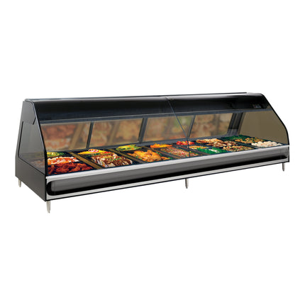 Tủ trưng bày giữ nóng để bàn kính cong Alto-Shaam ED3-96 244 cm - Màu đen, 240V