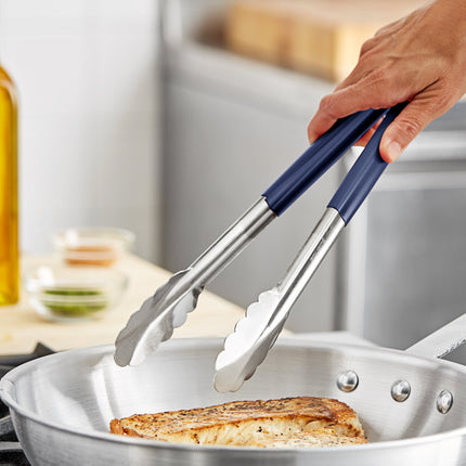 Kẹp gắp thép không gỉ đầu sò tay cầm bọc xanh Fourté 30 cm