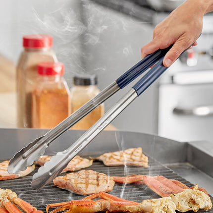 Kẹp gắp inox tay cầm bọc vỏ sò Fourté 41 cm - Màu xanh dương