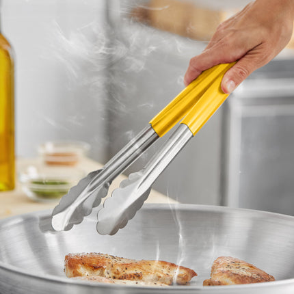 Kẹp gắp inox Fourté 30 cm tay cầm phủ vàng có khía