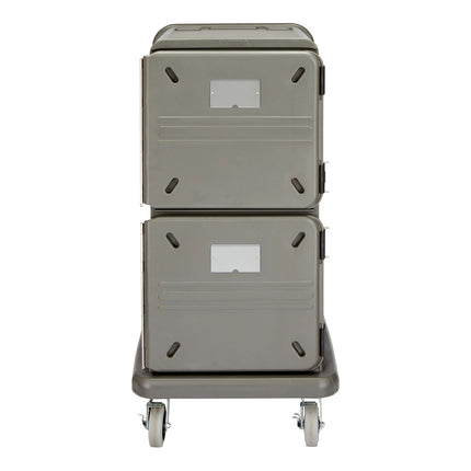 Xe giữ nhiệt vận chuyển khay thực phẩm cao 2 khoang thụ động Cambro Pro Cart Ultra PCU1600PP615 màu xám than