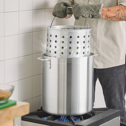 Nồi nấu nước dùng nhôm tiêu chuẩn Choice 38 lít kèm giỏ hấp và nắp