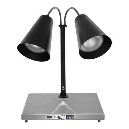 Trạm cắt thịt Hanson Heat Lamps DLM-900-HB-2024-ST-BK-120V Streamline cắt thịt trạm đen 900-Style Adjustable kép Bulb He