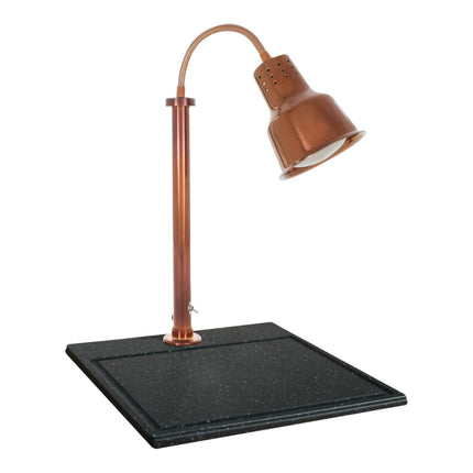 Trạm cắt thịt đèn hồng ngoại đơn đồng khói đế granite đen Hanson Heat Lamps SLM-600-BB-ST-SC Streamline - 120V, 250W