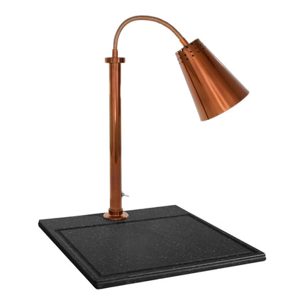 Trạm cắt thịt Hanson Heat Lamps SLM-900-BB-ST-SC-120V Streamline đèn sưởi đơn màu đồng khói kèm đế đá granite tổng hợp đ