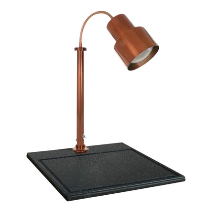 Quầy cắt thịt đèn sưởi đơn Hanson Heat Lamps SLM-200-BB-ST-SC đế đá granite tổng hợp đen - 120V, 250W