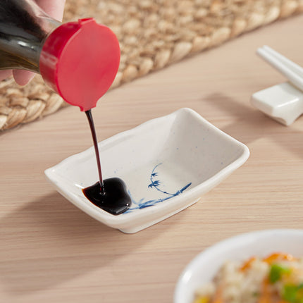 Đĩa nước chấm melamine chữ nhật Acopa Biru 44 ml - Thùng 24 cái