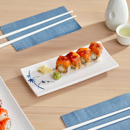Đĩa melamine chữ nhật Acopa Biru 23,5 x 10,5 cm - Thùng 12 cái