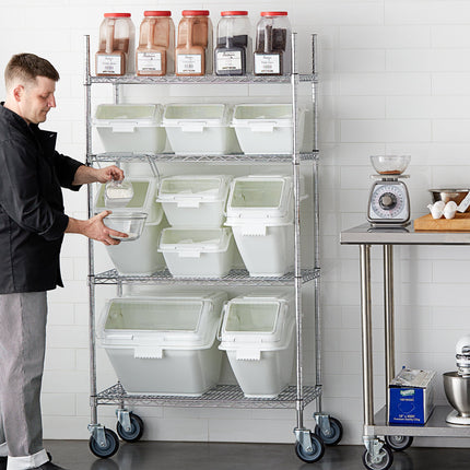 Bộ kệ thùng đựng nguyên liệu Baker's Lane 46 x 91 cm kèm 9 thùng kẹp gài