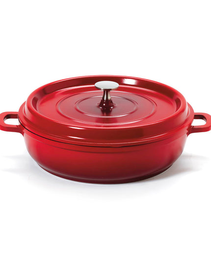 Chảo Om GET CA-005-R/BK/CC 2.8 lít Nhôm Phủ Gốm Đỏ
