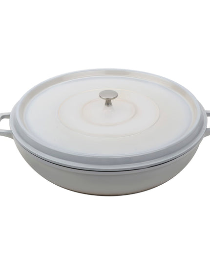 Chảo Hầm Nhôm Phủ Gốm GET CA-015-AWH/BK/CC 7.1 lít Trắng Cổ