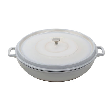 Chảo Hầm Nhôm Phủ Gốm GET CA-015-AWH/BK/CC 7.1 lít Trắng Cổ