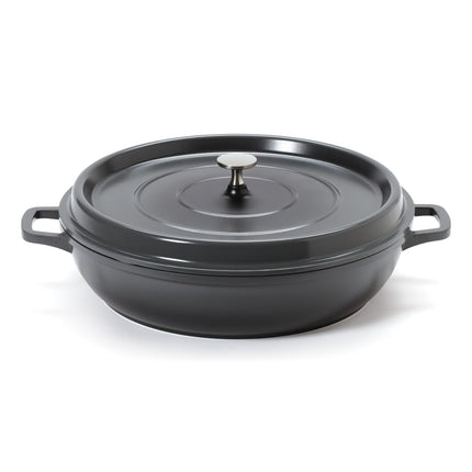 Chảo Hầm Nhôm Phủ Gốm GET CA-015-GR/BK/CC 7.1 lít Xám
