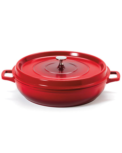 Chảo Hầm GET CA-015-R/BK/CC Nhôm Phủ Gốm 7.1 lít Đỏ