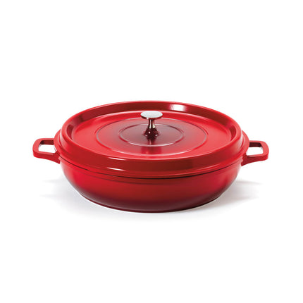 Chảo Hầm GET CA-015-R/BK/CC Nhôm Phủ Gốm 7.1 lít Đỏ