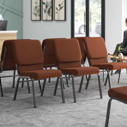 Ghế tiệc Lancaster Table & Seating 47 cm vân bạc ghế nhà thờ với nâu vải