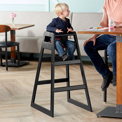 Ghế bar cao bằng gỗ Lancaster Table & Seating hoàn thiện màu đen - Chưa lắp ráp