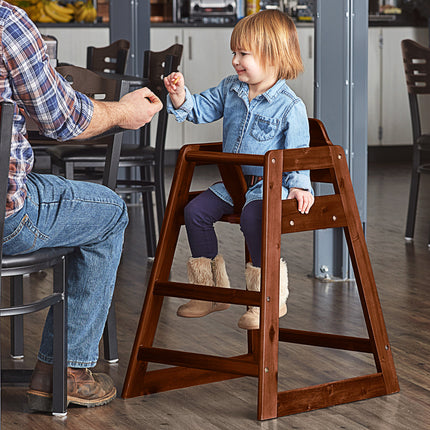 Ghế ăn trẻ em bằng gỗ Lancaster Table & Seating hoàn thiện nâu đậm (chưa lắp)