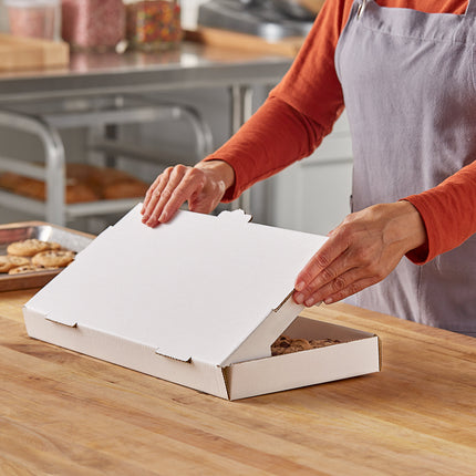 Hộp bánh giấy sóng trơn trắng Choice 41 x 20 x 4 cm - Bó 50 cái