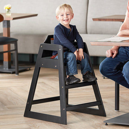 Ghế ăn trẻ em bằng gỗ chuẩn màu đen Lancaster Table & Seating - Chưa lắp ráp
