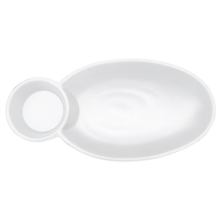 Khay 2 ngăn melamine trắng Elite Global Solutions JWC1408 Zen 25 x 14 cm - Thùng 6 cái