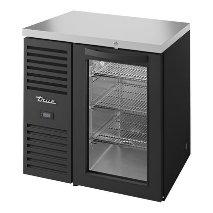 Tủ mát quầy bar cửa kính hẹp True TBR32-RISZ1-L-B-G-1 81 cm, đen, đèn LED