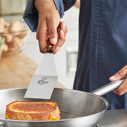 Xẻng lật cạnh vuông Mercer Culinary Praxis M18430, tay cầm gỗ hồng mộc 10 x 6,4 cm