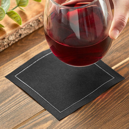 Khăn lót ly đen bằng cotton 100% Choice 11 cm x 11 cm - Thùng 1200 cái
