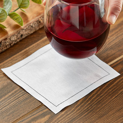 Khăn lót ly trắng bằng cotton 100% Choice 11 cm x 11 cm - Thùng 1200 cái