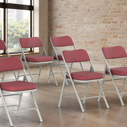 Ghế gấp vải Lancaster Table & Seating đỏ burgundy, đệm ngồi 5 cm - Thùng 4 cái
