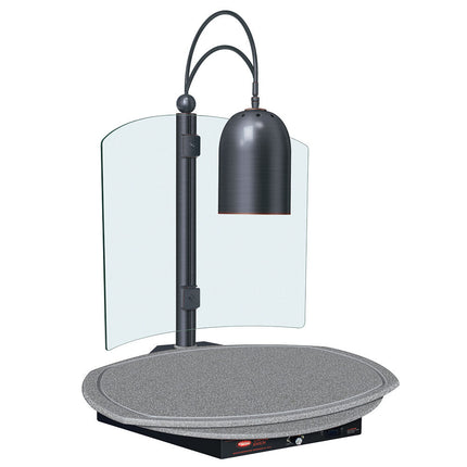 Trạm cắt thịt Hatco DCSB400-R24-1 đơn Lamp Decorative cắt thịt trạm đá granite Gray-Colored tròn Heated chân đế và Antiq