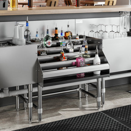 Giá trưng bày rượu inox Regency Spec Line 76 cm năm tầng - Sâu 74 cm