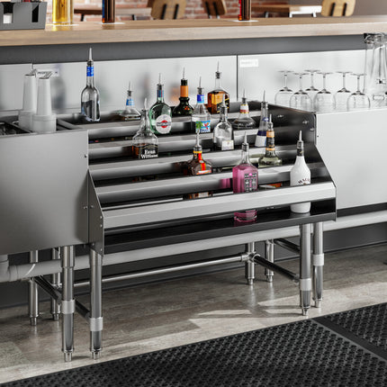 Giá trưng bày rượu inox Regency Spec Line 91 cm năm tầng - Sâu 74 cm